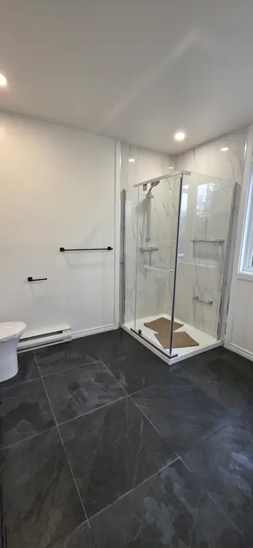 Glass shower enclosure